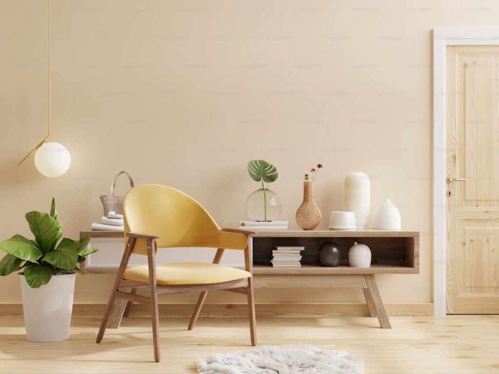 Meubles contemporains écologiques en bois recyclé